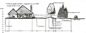 'Dodge Park' residental subdivision - Sterling Heights, Michigan (Landscape Design) - cross section